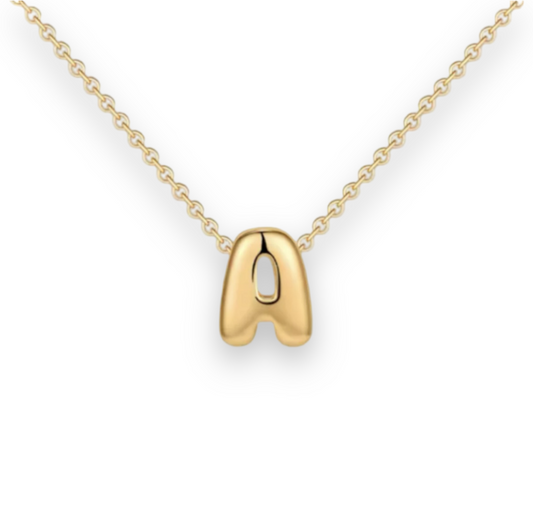 Small Bubble Initial Necklace