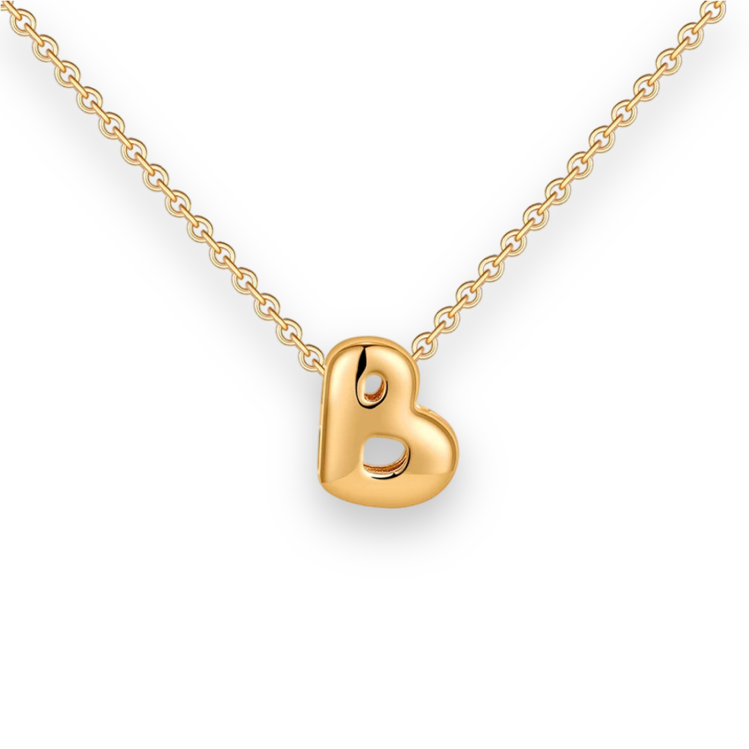 Small Bubble Initial Necklace