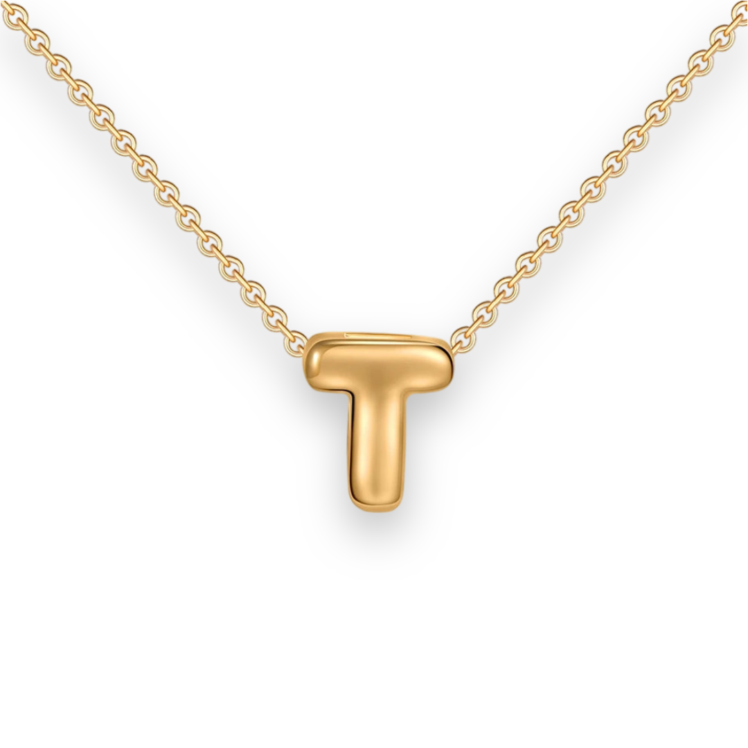 Small Bubble Initial Necklace